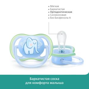 Пустышка 0-6 месяцев 1 шт. Philips Avent ultra air SCF086/01