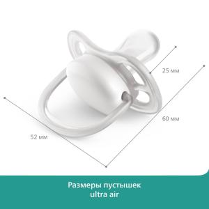 Пустышка 0-6 месяцев 1 шт. Philips Avent ultra air SCF086/01