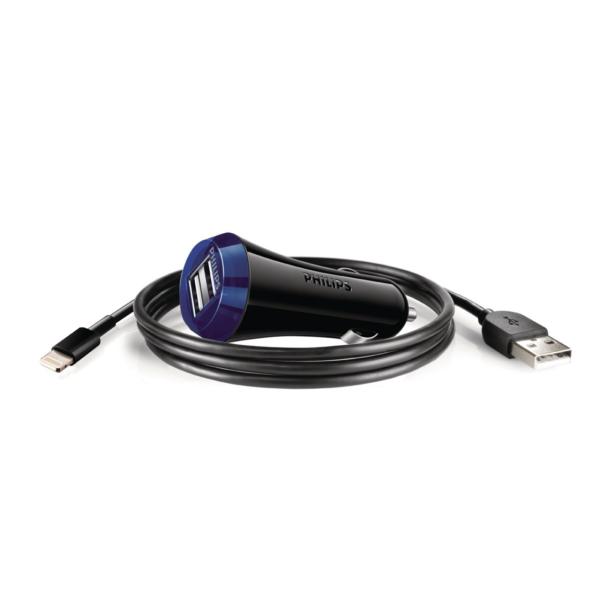 Автомобильное зарядное устройство для iPhone Philips DLP2257V