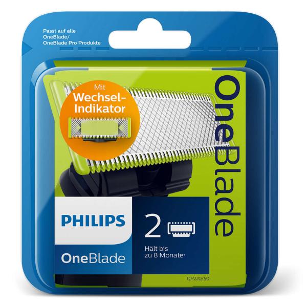 2 сменных лезвия для Philips OneBlade и OneBlade Pro QP220