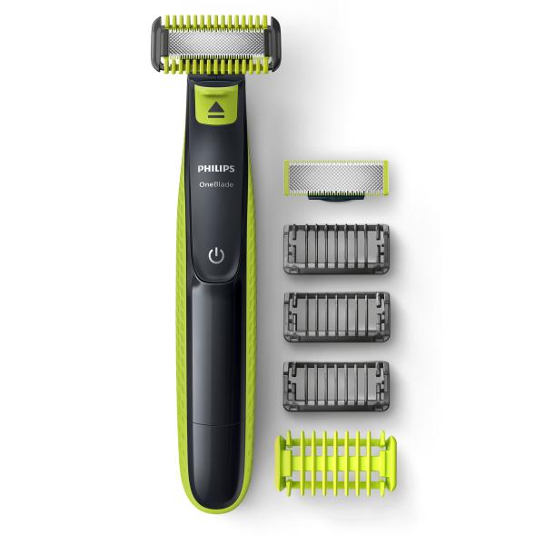 Philips OneBlade со сменным лезвием и насадками-гребнями для лица и тела QP2620