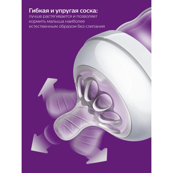 Бутылочка стеклянная для кормления Philips Avent Natural SCF053/17