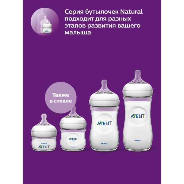 Бутылочка стеклянная для кормления Philips Avent Natural SCF053/17